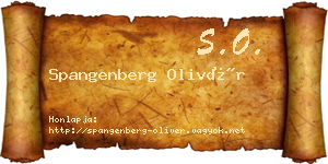 Spangenberg Olivér névjegykártya